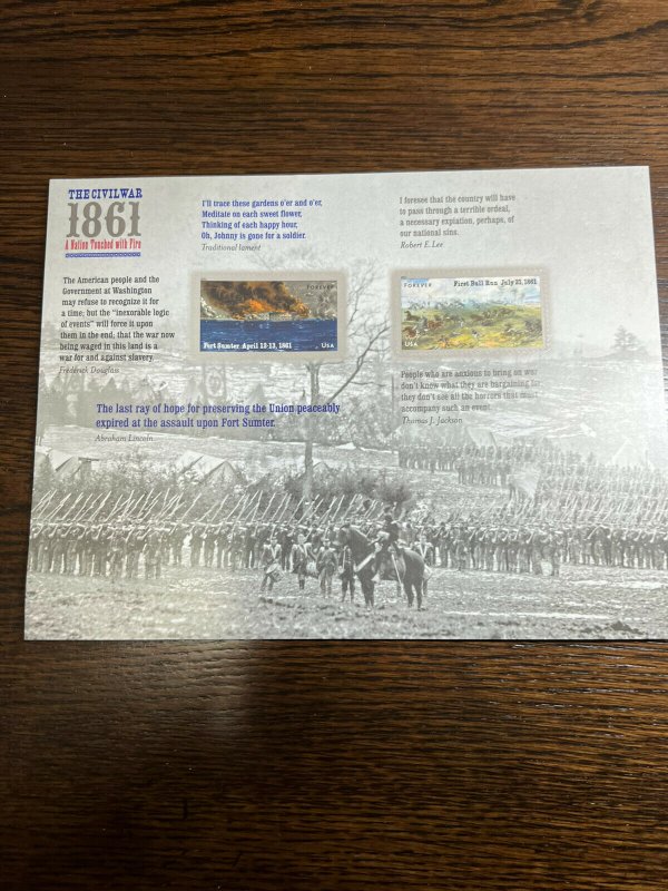 SCOTT # 4522-23-CIVIL WAR SESQUICENTENNIAL-PANE OF (12) FOREVER STAMPS MNH-2011