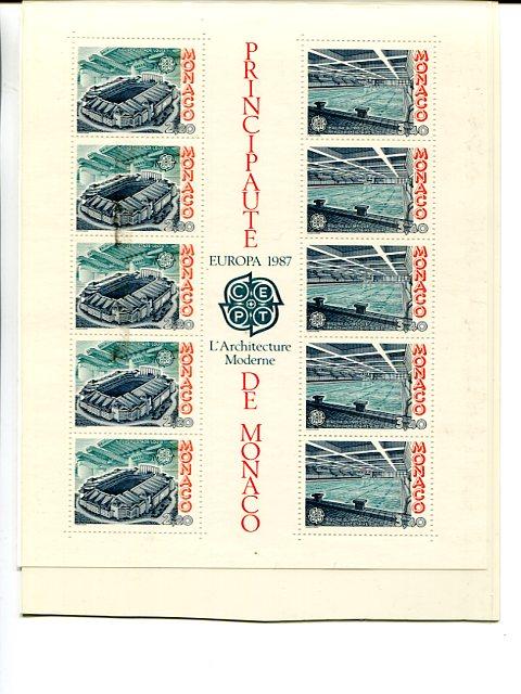 Monaco 1987 Europa mini sheet   Mint VF NH