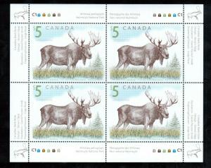 Canada #1693ii Extra Fine Never Hinged Mirror Moose Pane **With Certificate**