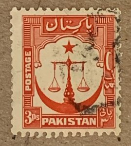 Pakistan 1948 3p Scales perf 12.5, used.  Scott 24, CV $0.25. SG 24