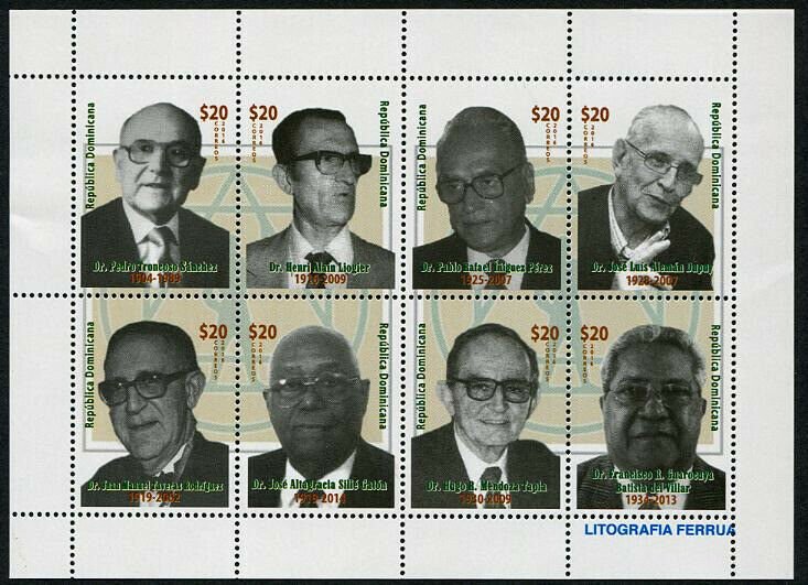 HERRICKSTAMP NEW ISSUES DOMINICAN REPUBLIC Sc.# 1596 Scientists