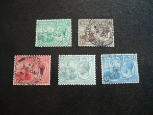 Stamps - Trinidad & Tobago - Scott# 21-25 - Used Part Set of 5 Stamps