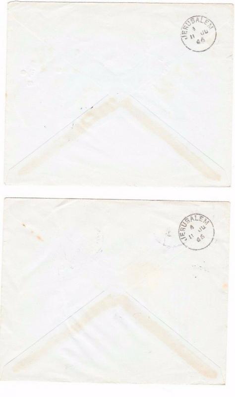 TRANSJORDAN 1946 Attractive Pair of Express Covers to Jerusalem Free UK Postage