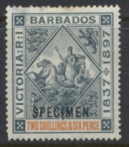 Barbados SG 124s Specimen OPT MH see details SC# 89s  Diamond Jubilee - See s...