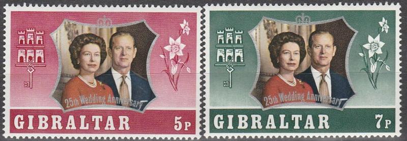 Gibraltar #292-3  MNH F-VF  (V44)