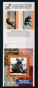 [74466] Australia 1994 Wild Life Kangaroo Koala Self Adh. Booklet Gold OVP MNH