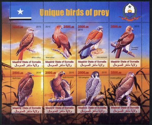 Maakhir State of Somalia 2010 Unique Birds of Prey perf s...