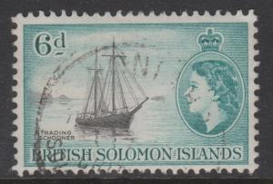 British Solomon Islands 1956 6d Definitive Sc#96 VFU