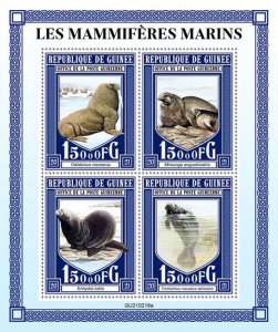 GUINEA - 2021 - Marine Mammals - Perf 4v Sheet - Mint Never Hinged