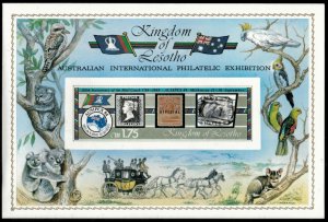 Lesotho 1984 - Ausipex - IMPERF Souvenir Stamp Sheet - Scott #452 - MNH