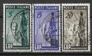 COLLECTION LOT #463 ITALY # 515-7 1949 CV+$52