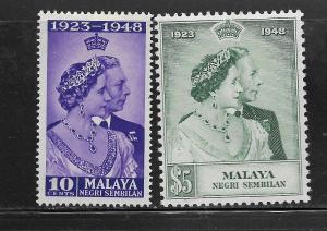 MALAYA -NEGRI SEMBILAN, 36-37, MINT HINGED, CORONATION ISSUE