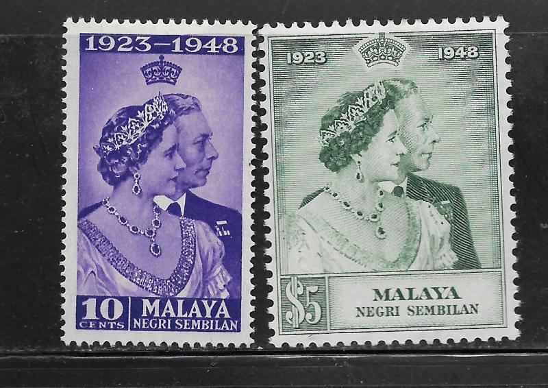 MALAYA -NEGRI SEMBILAN, 36-37, MINT HINGED, CORONATION ISSUE