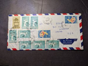 1961 Vietnam Airmail Cover Saigon to Lexington VA USA