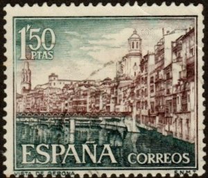 Spain 1209 - Used - 1.50p View of Gerona (1964)