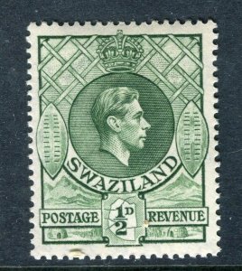 SWAZILAND; 1938 early GVI issue fine Mint hinged Shade of 1/2d. value