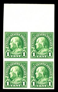 U.S. #575 MINT BLOCK OF 4 OG NH