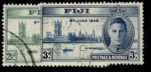 FIJI GVI SG268-269, 1946 VICTORY set, FINE USED.