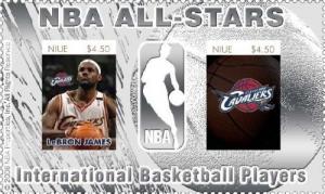 NBA All Stars - Lebron James - Cleveland Cavaliers - Silver stamp