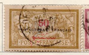 Morocco 1914 Early Issue Fine Used 50c. Optd Surcharged 251992