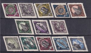 Lithuania Litauen 1923 Memel Klaipeda 13v Set Mi 196-208 Sc 176-188 MNH