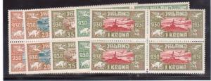 Iceland #C4 - #C8 Extra Fine Never Hinged Block Set