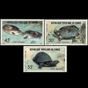 CONGO PR. 1982 - Scott# 655-7 Turtles Set of 3 NH back toned