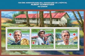 GUINEA 2013 SHEET ALBERT SCHWEITZER NOBEL PRIZE RED CROSS