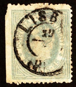 Portugal Scott 53 Used with thin and trimmed perforations..