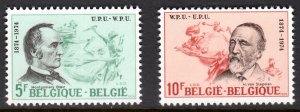 Belgium 1974 Sc#879/880 UPU CENTENARY Set (2) MNH