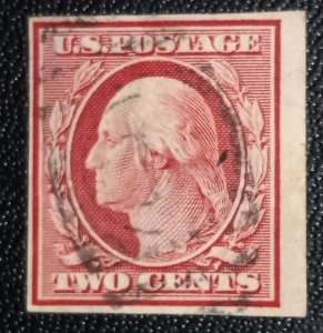 US Scott #384 Used F-VF Imperf  1911