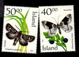 Iceland 919-920 Mint NH Butterflies!