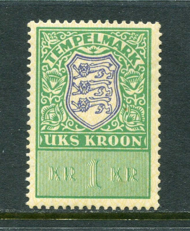 x367 - ESTONIA 1920s Revenue Stamp 1Kr Fiscal. MNH