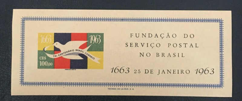 Brazil,1963,Sc#951,souvenir Sheet. 300 Years Of Brazilian Postal Service,MNH,