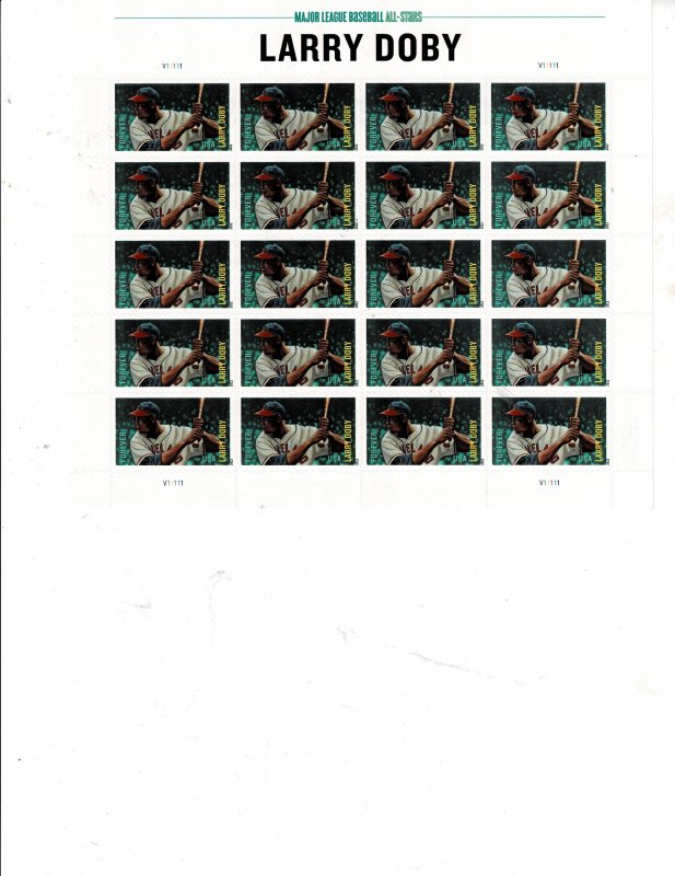 Baseball Larry Dolby 60cent US Postage Sheet #4605 VF MNH