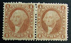 USA, Scott R1c, Horizontal Pair, MINT NEVER HINGED