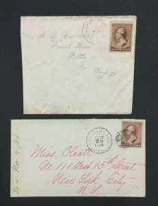 MOMEN: US #210 FANCY CANCELS USED ON COVER #29757