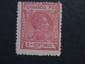 FERNANDO PO-SPAIN-1907 SC#153 116 YEARS OLD-KING ALFONSO XIII MNH VERY FINE