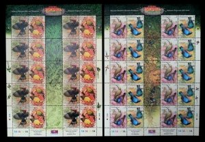 Tropical Birds Malaysia Singapore 2002 Joint Issue Woodpecker (sheetlet) MNH