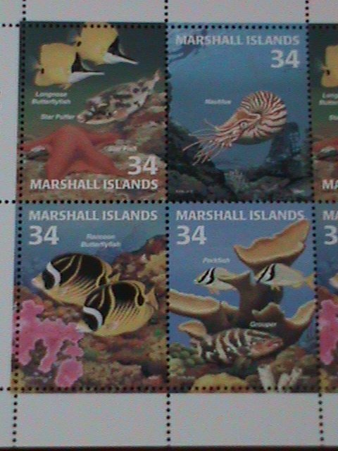 MARSHALL ISLANDS-2001-SC#782- MARINE LIFE-MNH SHEET-VF WE SHIP TO WORLDWIDE.