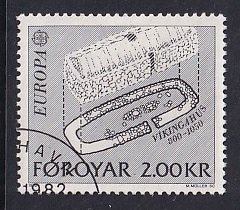 Faroe Islands   #82  used  1982  Europa 2k