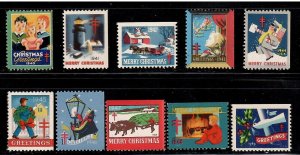 10 Years of Red Cross Christmas Seals , 1940 - 1949 , I Combine S/H