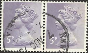 GREAT BRITAIN - MH50 - Used - PAIR - SCV-0.50