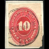 MEXICO 1887 - Scott# 206 Numeral 10c Used