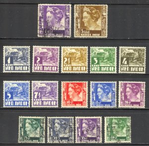 Netherlands Indies Scott 200-08,210-16,221,225 - 1938 Queen/Rice Fields