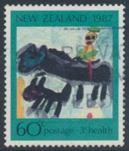 New Zealand  SC# B129 Used  Horse -  Drawing see details & scans             