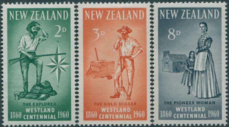 New Zealand 1960 SG778-780 Westland set MNH