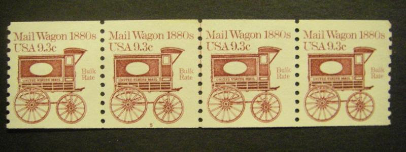 Scott 1903, 9.3 cent Mail Wagon, PNC4 #5, MNH KEY STRIP