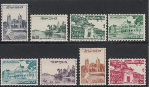 Vietnam # 100-107, Architecture,, Mint NH, 1/3 Cat. 1 has a crease