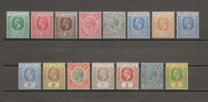 ST LUCIA 1921/30 SG 91/105 MINT Cat £140